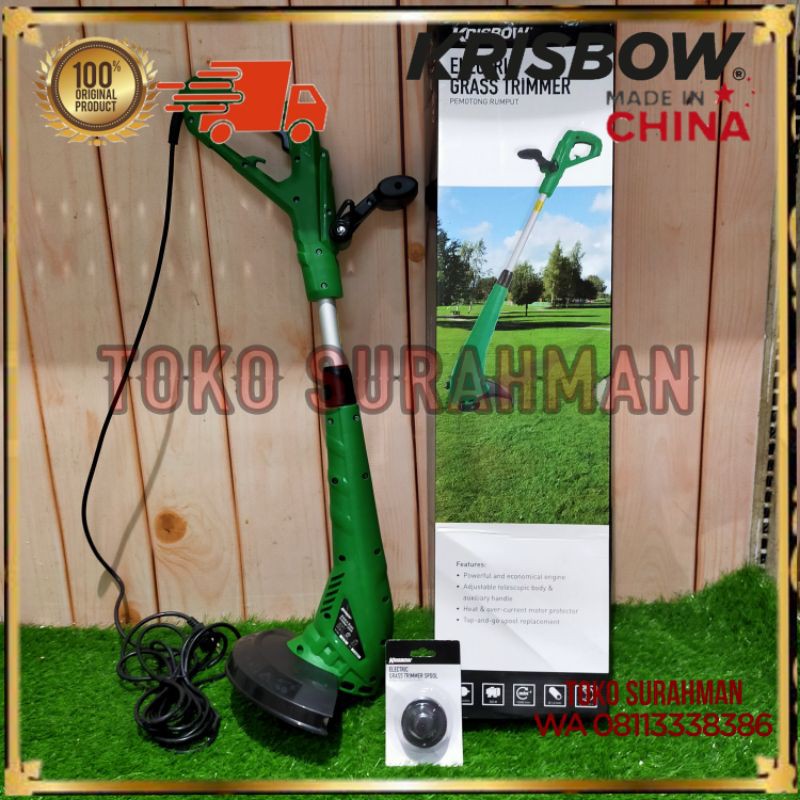 Pemotong Rumput Listrik 350 Watt Krisbow Berkualitas Bisa memanjang