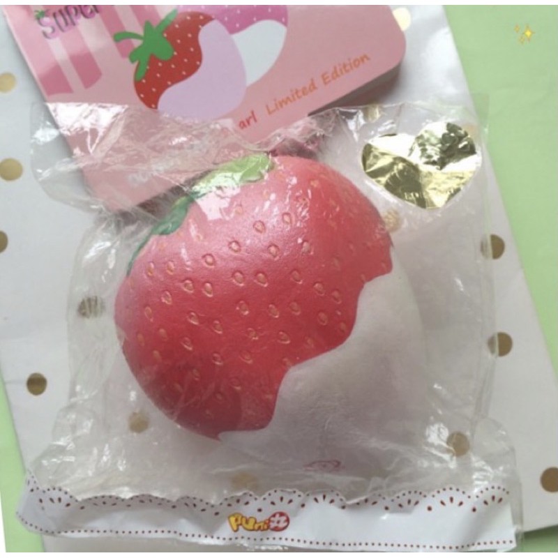 puni maru jumbo pearl strawberry (limited edition) squishy