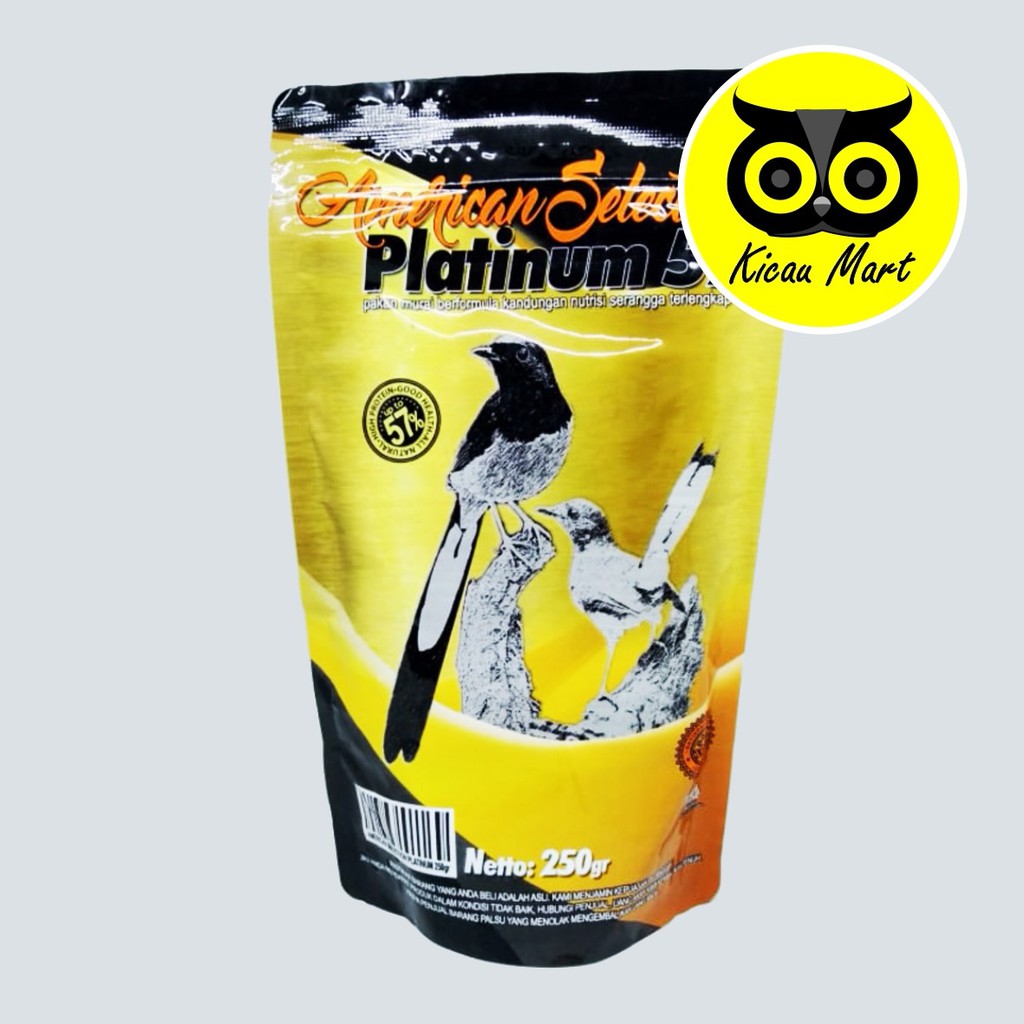 AMS AMERICAN SELECTION PLATINUM 250 GRAM PUR VOER PAKAN MAKANAN BURUNG MURAI LOMBA TERNAK MABUNG PLATINEW