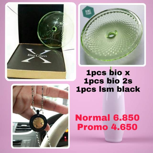 Paket promo bioglass x bio glass 2s diamond shape lsm black original mci