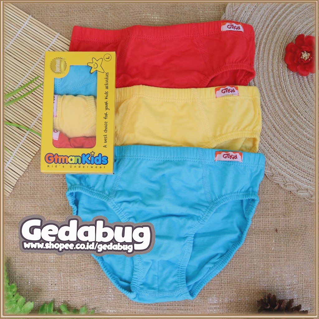 CD Anak GT MAN Kids Kuning | Celana dalam anak karet kerut polos | Gedabug