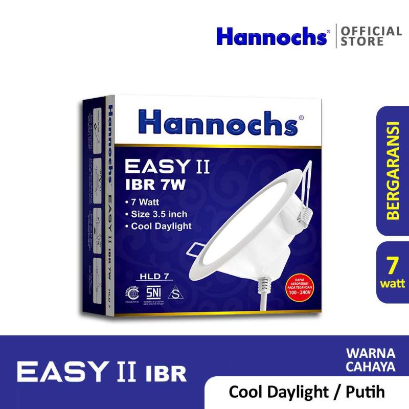 Hannochs Downlight LED EASY II 3w/5w/7w/9w/12w/15w IBR Cahaya Putih