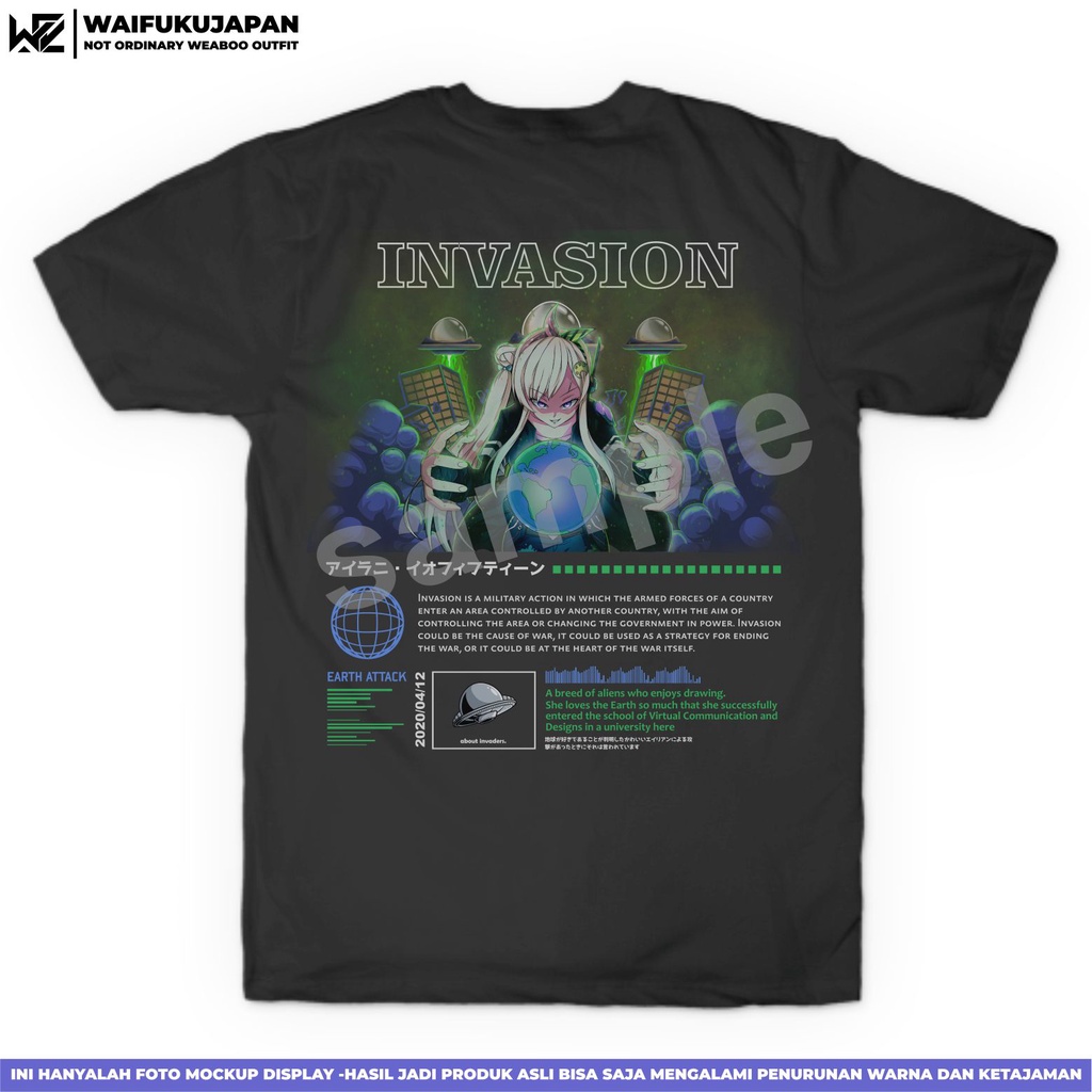 T-shirt Kaos Hololive Indonesia - Airani Iofifteen " Alien Invasion "