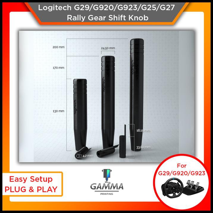 Logitech G29 G920 G923 Rally Drift Sequential Gear Shifter Knob Mod