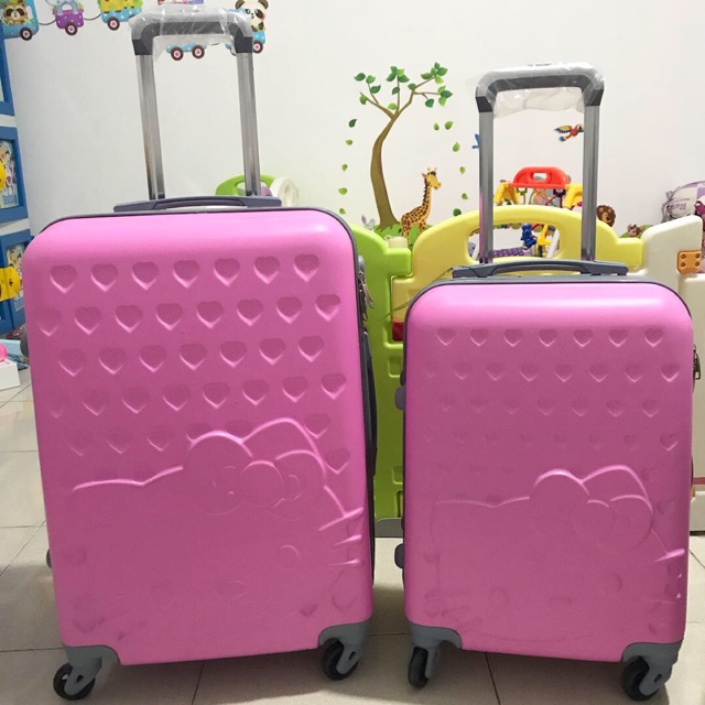 PAKET MURAH 2 IN 1 KOPER FIBER HARDCASE HELLO KITTY 20 & 24 INCH ( dapat 2 koper )