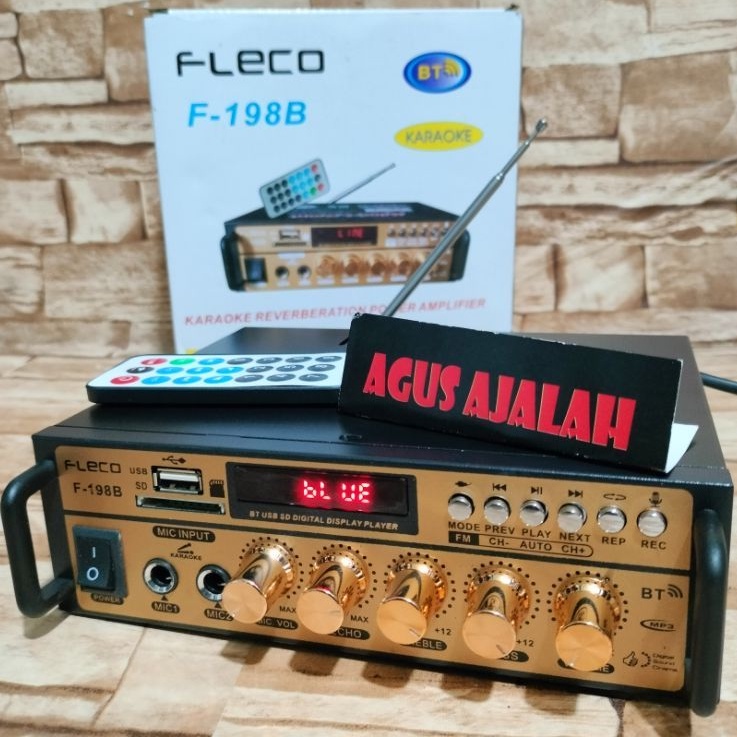 power amplifier karaoke bluetooth fleco f198bt+radio FM USB MP3 600watt amplifier fleco digital