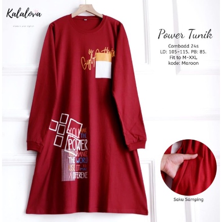 Tunik Bahan Kaos Terbaru Jumbo Import Muslim. Tunik kekinian original by Kalalova. Power Tunik LD 11