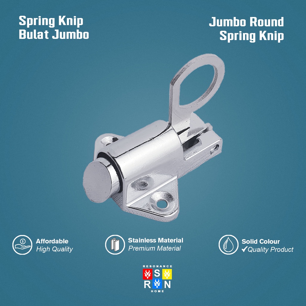 Spring Knip Tebal l Grendel Bulat l Slot Jendela l Knife l Stainless Resonance Home