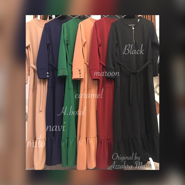 SHAKILA Maxy - Gamis Polos Wafle Milano Busui saku / 091-4829