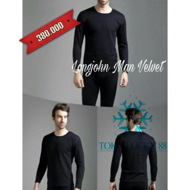 IMPORT MOLLAD Piyama Thermal Longjohn Baju Tidur musim dingin pakaian baju winter velvet (lapis bulu full tebal)