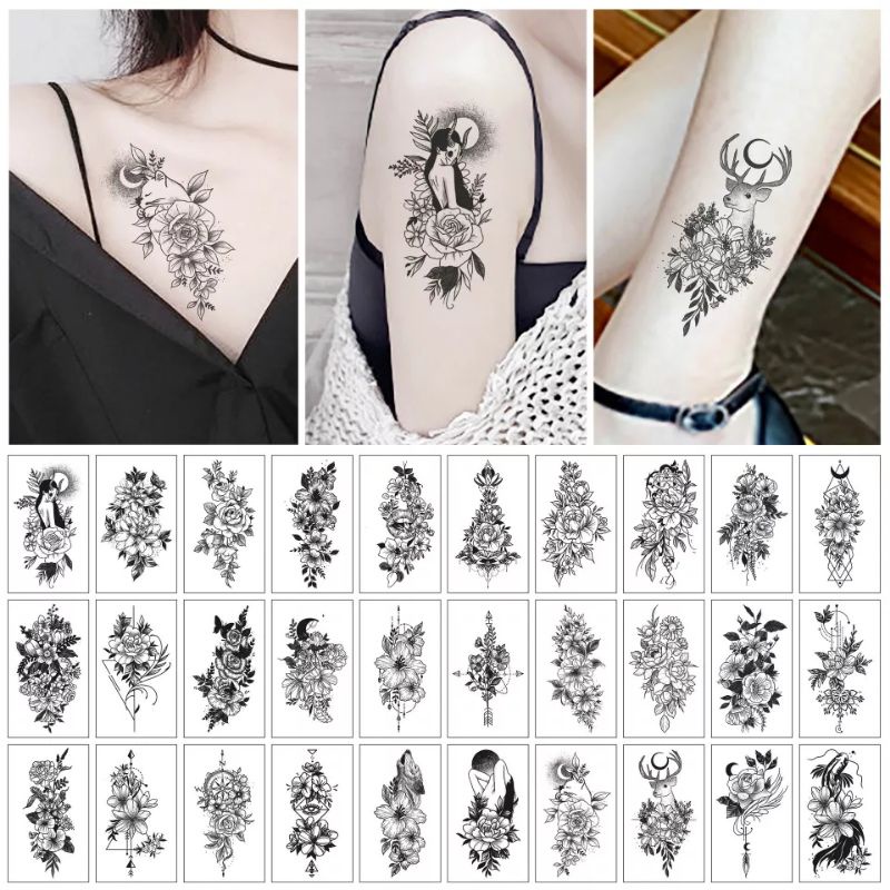 Paket Grosir Termurah 420 Pcs Tato Aesthetic Lucu Berwarna - Tatto Temporer motif kecil anak, Tato temporary Stiker Tato Halal