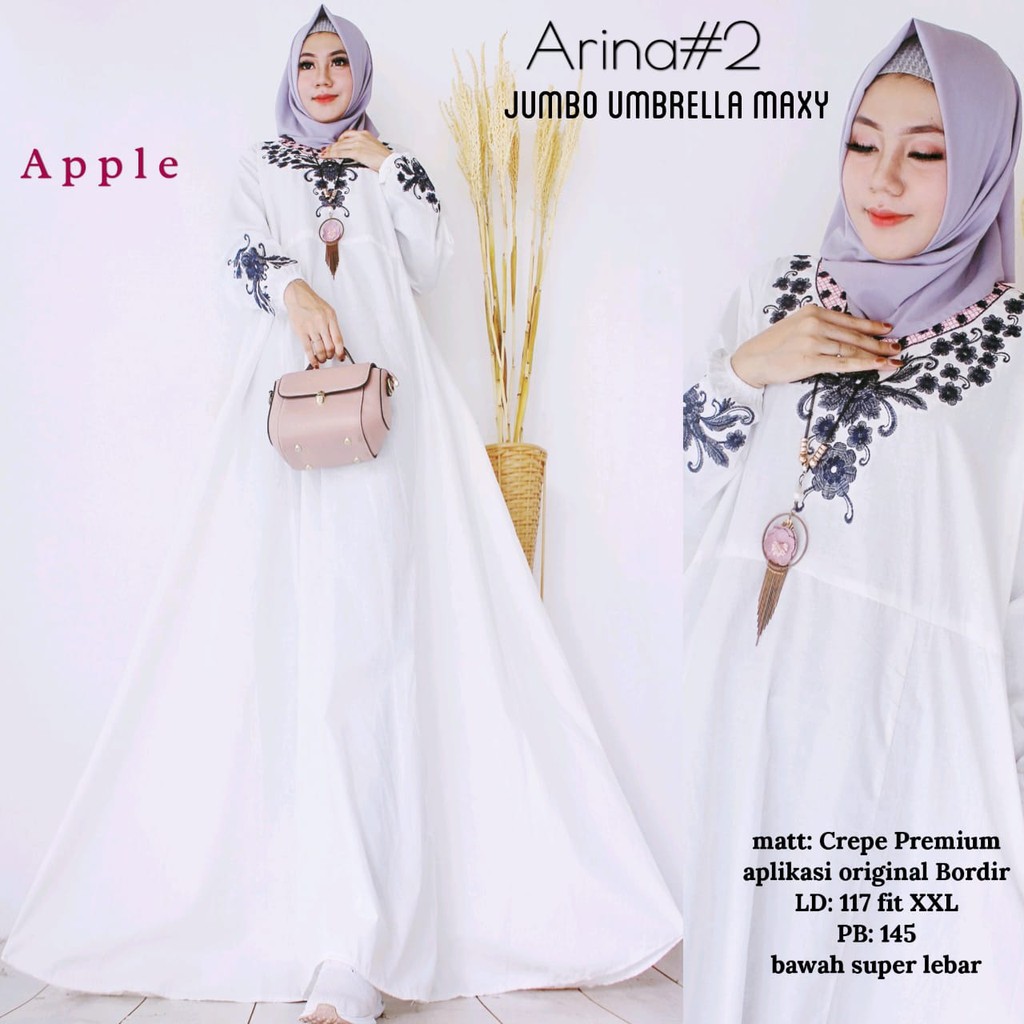 Dress Muslim Gamis Arina 2 Jumbo Umbrella Maxi
