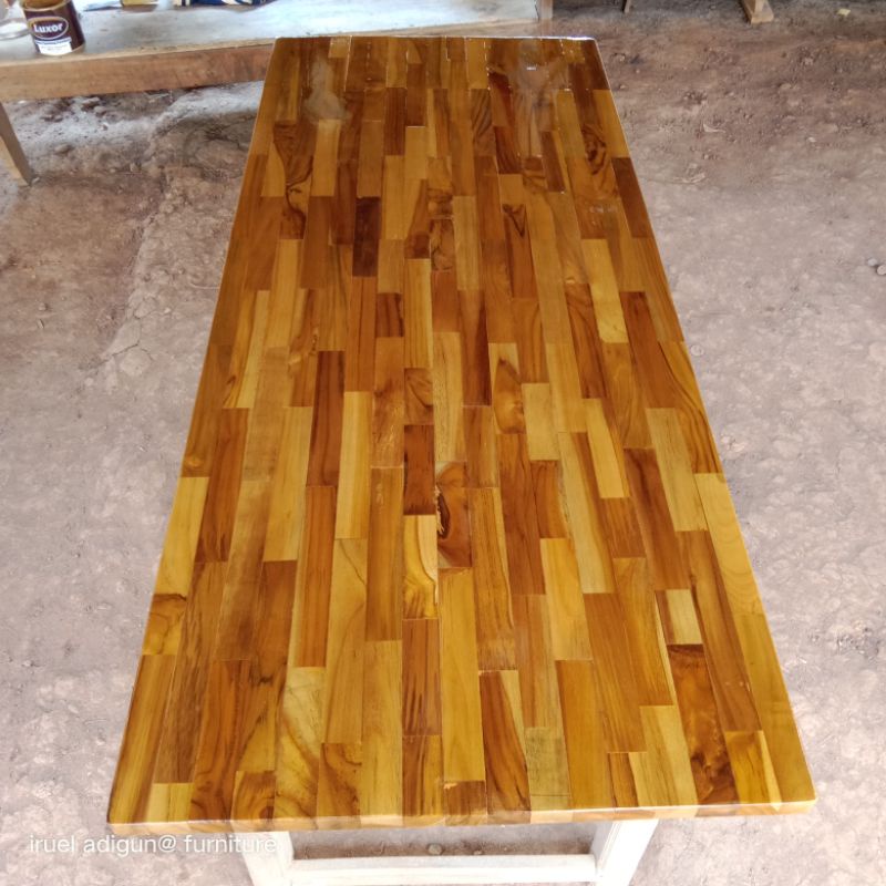 140X70X3 + Kaki Kayu Papan Laminasi Papan Top Table Sudah Finishing 034 2132
