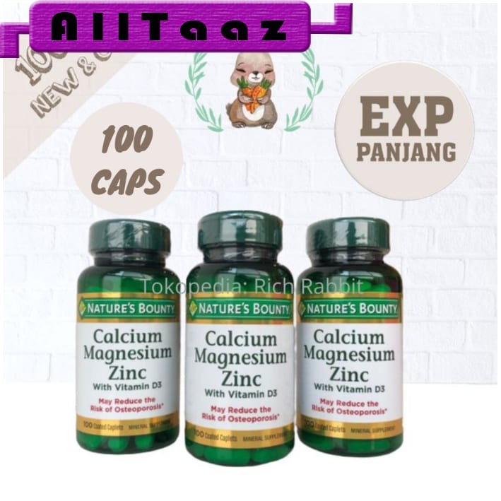 Nature's Bounty Calcium Magnesium Zinc Nature Suplemen D3 Supplement