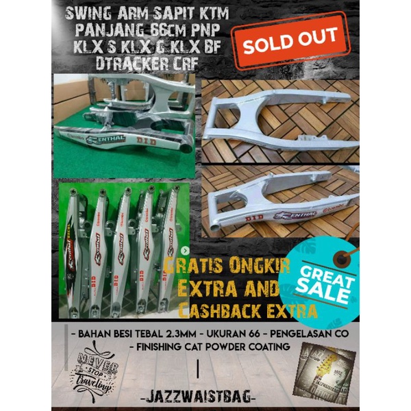 SWING ARM SAPIT KTM PANJANG 66cm PNP KLX S KLX G KLX BF DTRACKER CRF