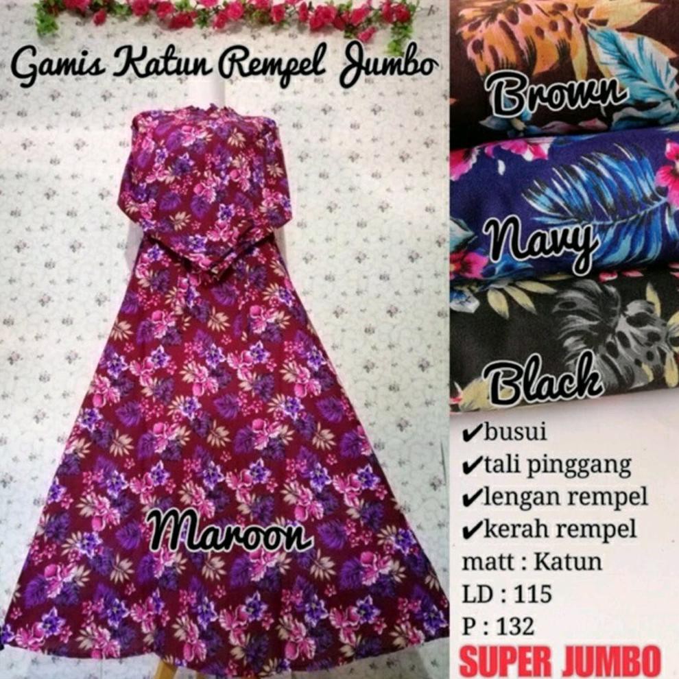 Terlaris Gamis Katun jepang JUMBO xxl