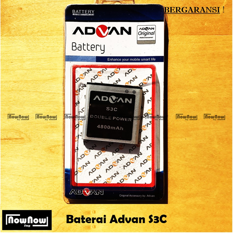 Baterai Advan S3C Original Double Power Batre Batrai Battery HP