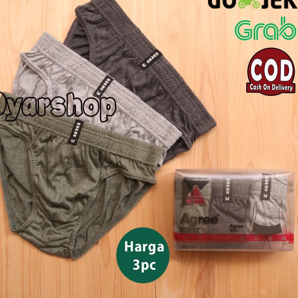 Terkini 3 pc - CD Celana dalam pria   | Made in Indonesia - III R1 - S1 - T1 MTK
