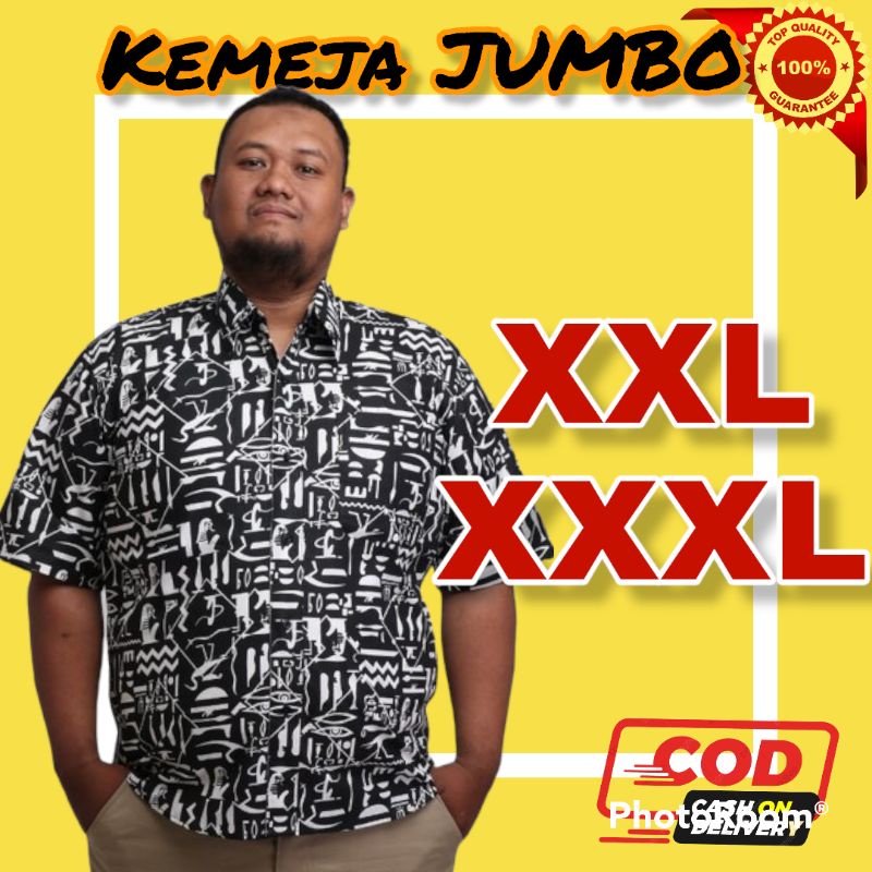 KEMEJA JUMBO PRIA BIG SIZE XXL XXXL FASHION DISTRO COWOK KEREN KEKINIAN BAJU MOTIF PANTAI SURFING AB
