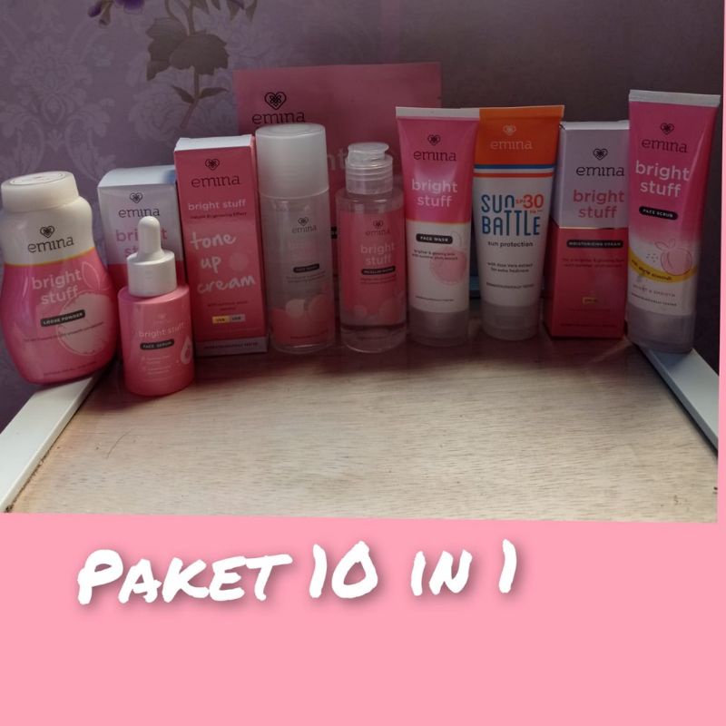 Bisa COD paket Emina Briht Stuff Satu Paket Lengkap Complate Paket