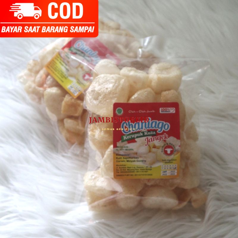 

(JAMBISTOREID) Kerupuk Kulit Jangek Chaniago Small Oleh-Oleh Makanan Snack Sumatera Barat Sumbar UMKM Jambi bisa COD