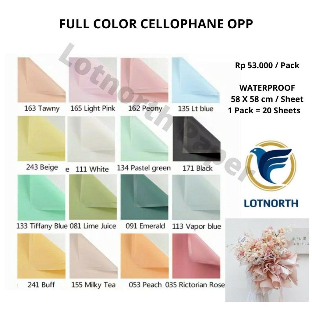 

KERTAS BUNGA CELLOPHANE POLOS | PREMIUM QUALITY PAPER WRAPPING CELLOPHANE