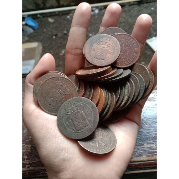 koin benggol tahun tua tanpa 1945 koin tembaga