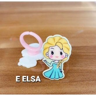 CINCIN CHIBI PRINCESS AKSESORIS ANAK KOREA IMPOR MAINAN ANAK PRINCES ELSA CINDERELLA RAPUNZEL MERMAID LUCU