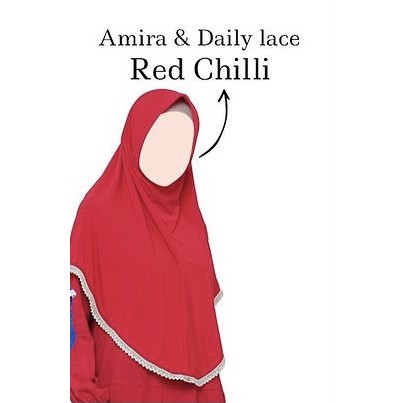 NEW DAILY & DAILY WAVE KHIMAR Atelier Angelina Original TERBARU Maret-April 2022-DK HP Red Chili M