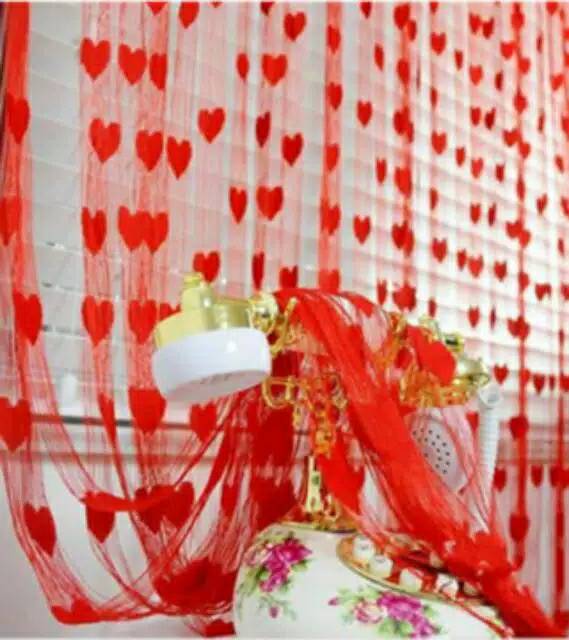 Tirai benang motif love
