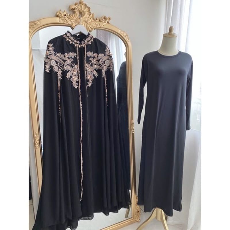 ( FREE MANSET ) TERBARU KAFTAN CELIN PREMIUM / Gamis Hijab Muslimah Pakaian