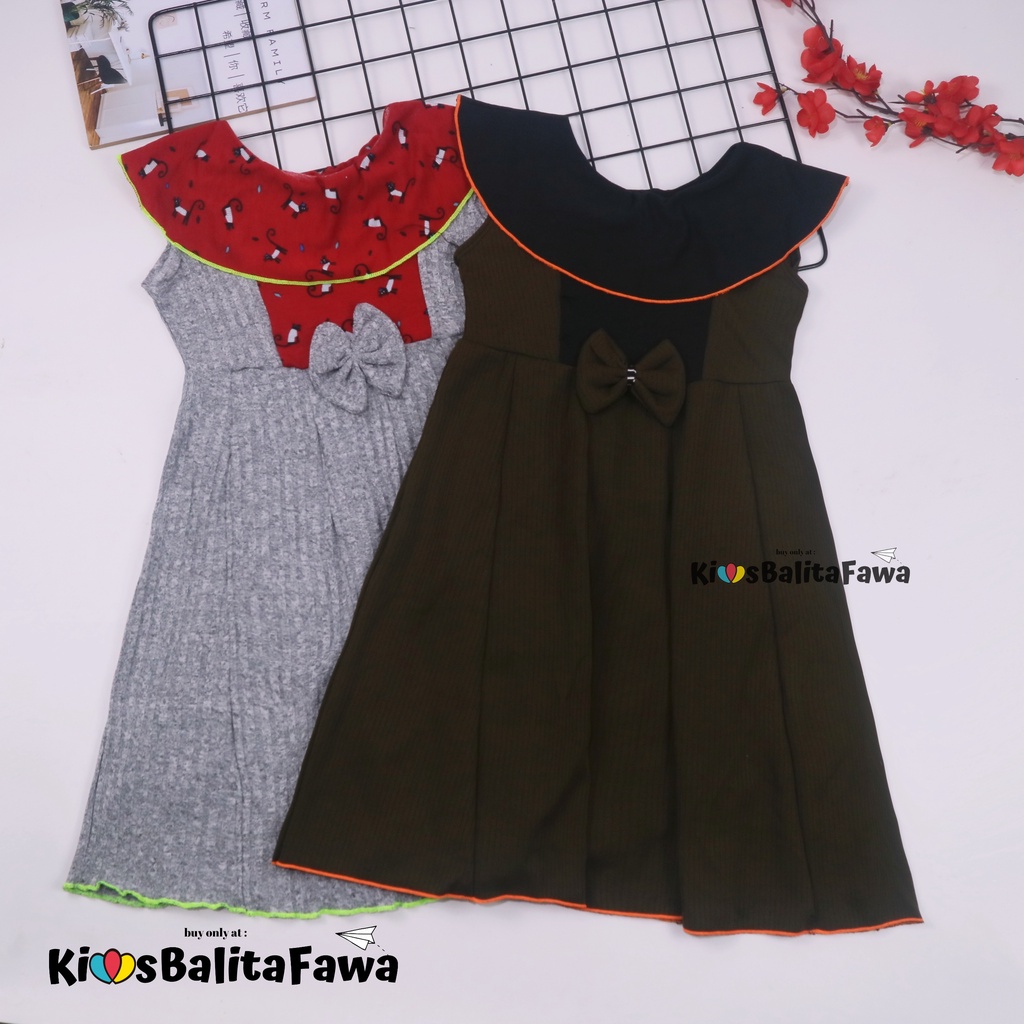 Dress Najwa uk 6-7 Tahun / Dres Cantika Yukensi Baju Anak Perempuan Gaun Pesta Import Balita Cewek