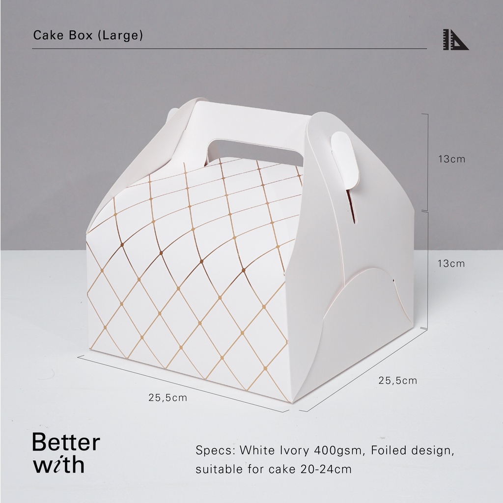 

Gable Cake Box Large uk. 25X25X13 cm (isi 10 pcs)