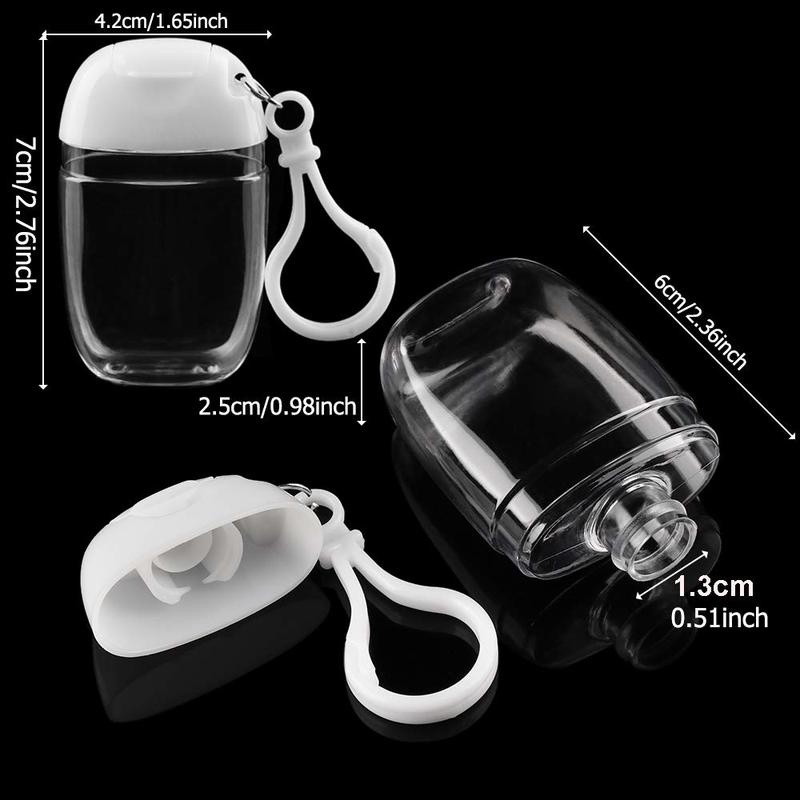 1Piece 30ml Portable Refillable Leakproof Bottles With Hook Keychain Travel Accessories for Toner,  Lotion, Hand Sanitizer and Other Liquids