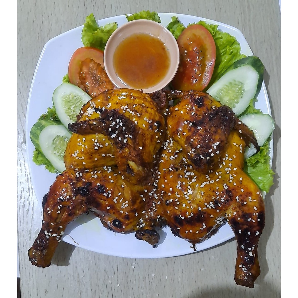 

[[SIAP SAJI]] Ayam Bakar Madu 1 Ekor Besar Bekakak Mantap+Lalap+Sambal