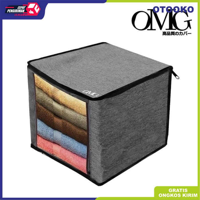 Storage Box Organizer Tempat Penyimpanan Pakaian Bed Cover Sprei OMG78