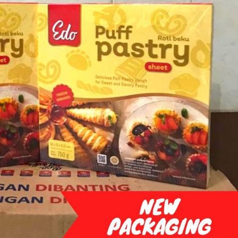 

Kulit Puff Pastry Sheet Edo 750 gram / Puff Pastry Instan