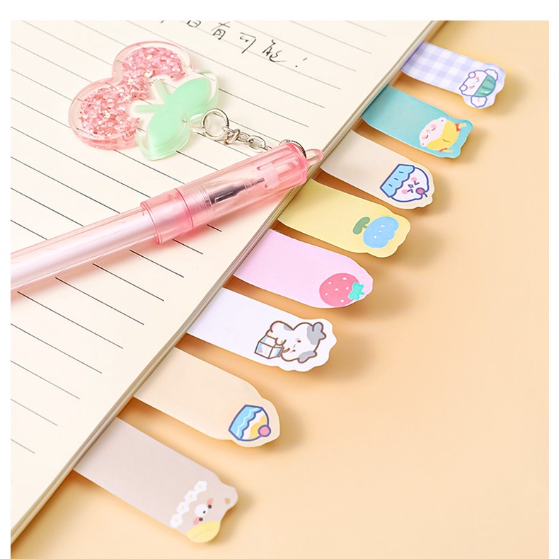 120 Lembar Stiker Memo Pad Sticky Notes Mini Desain Hewan Kawaii Untuk Stationery Sekolah