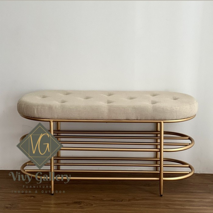 Bench Sofa Sepatu - Tempat Sepatu Besi Dudukan Sofa