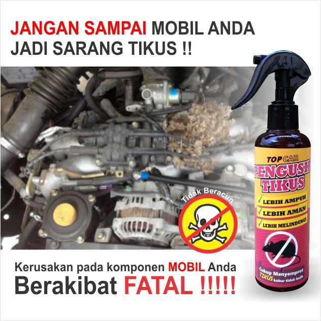 TOP Car Rat Repellent  - 250ml / Pengusir Tikus / Cairan Anti Tikus / Ampuh Usir Tikus