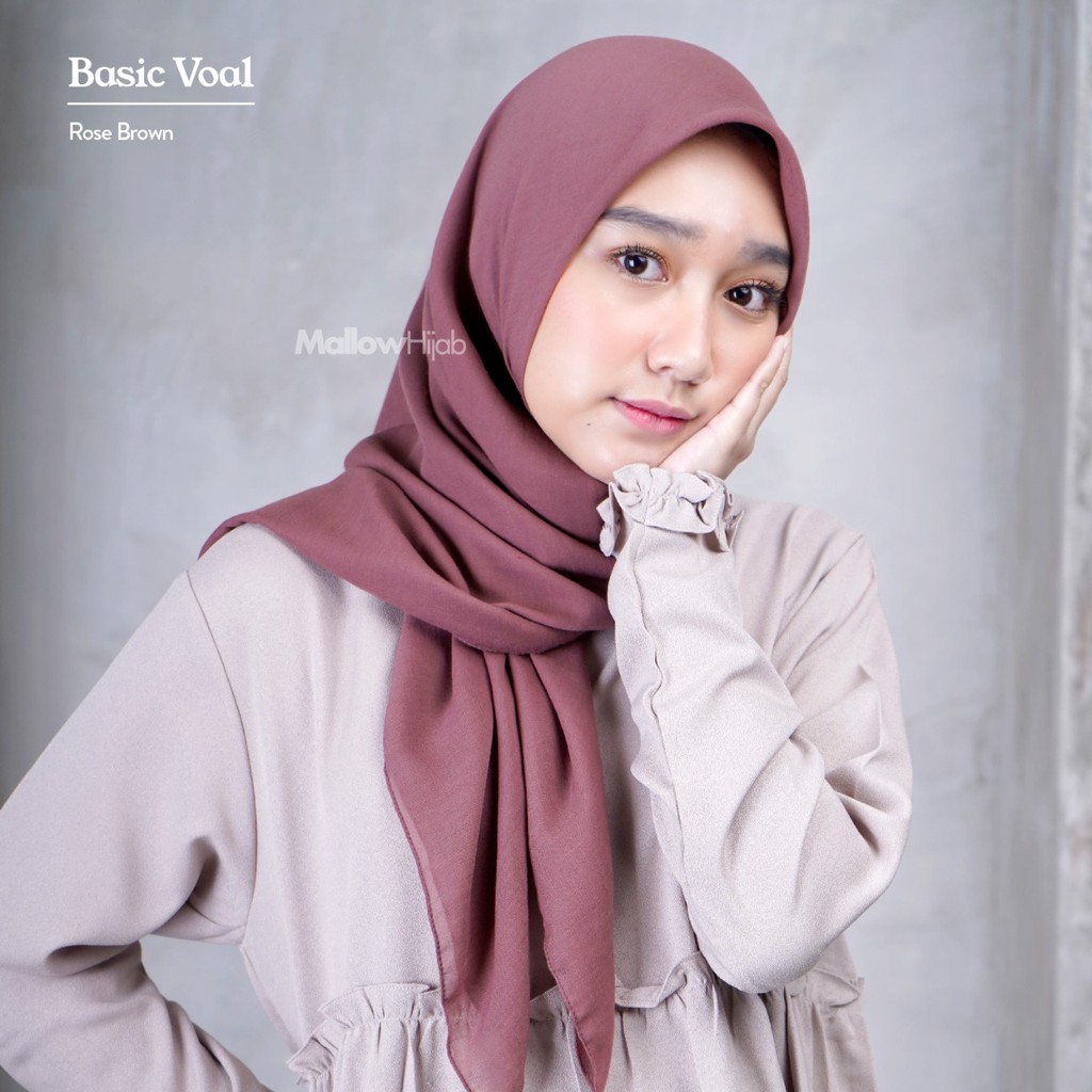 Basic Voal Hijab Segiempat Premium Voal by Mallow Hijab