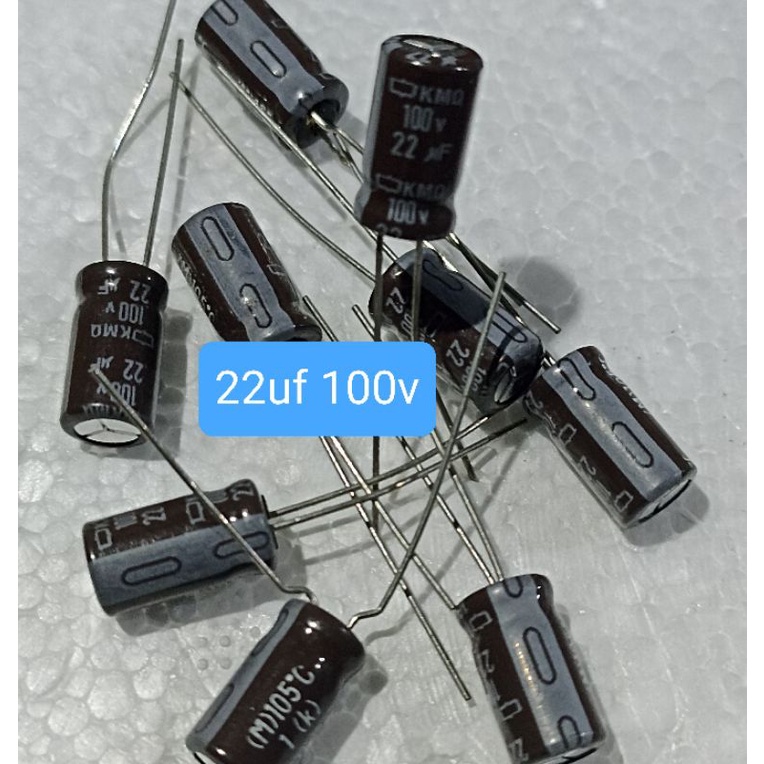 10BUAH ELCO 22UF 100V ELKO 22 UF 100 VOLT