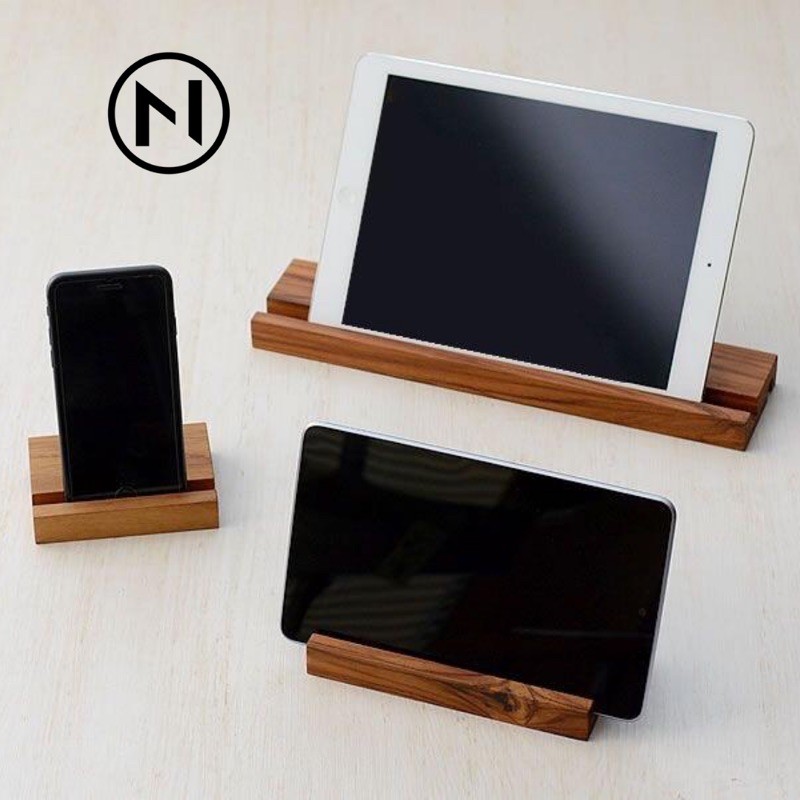 Dudukan handphone kayu minimalis / smartphone holder