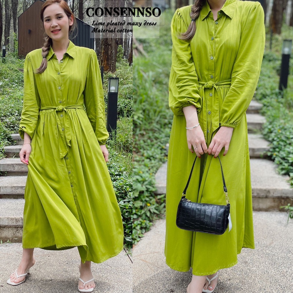 Consennso belted tie  midi dress