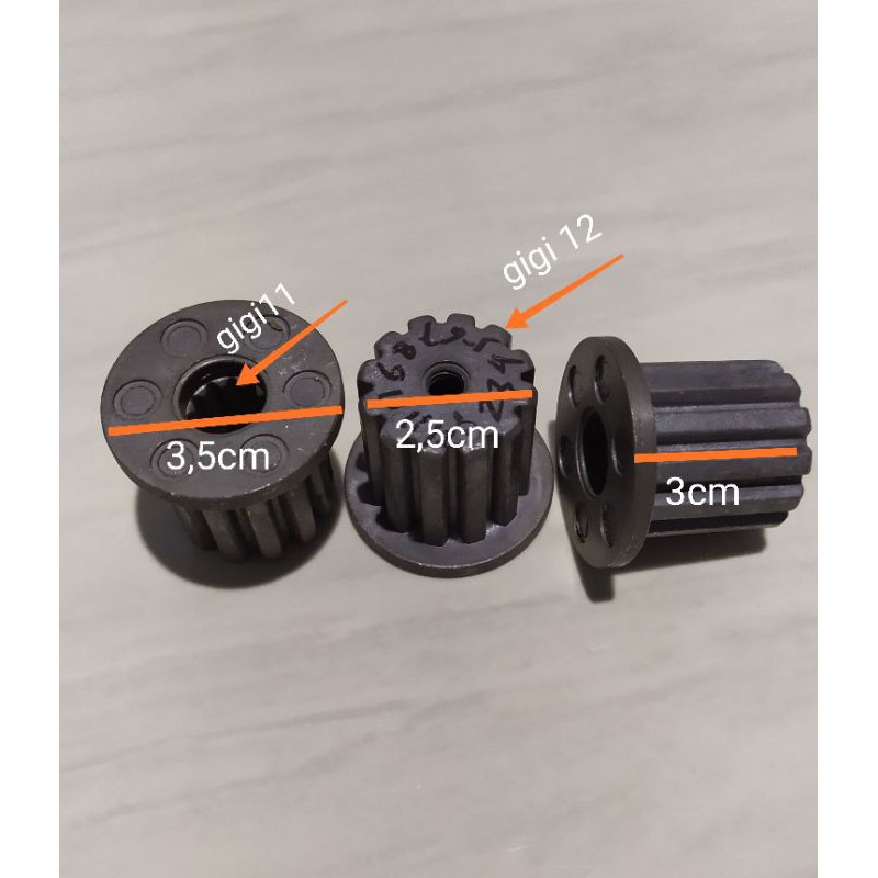 Inti pulsator mesin cuci gigi dlm 11 gigi luar 12