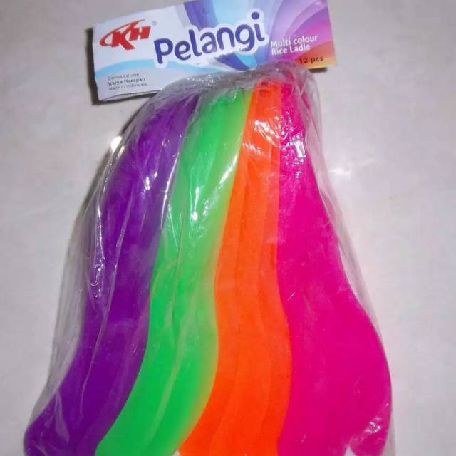 Entong nasi atau centong nasi pelangi kh souvenir pernikahan cantik ENTONG PELANGI KH