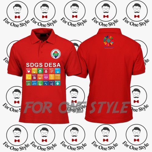 POLOSHIRT KEMENTERIAN DESA 05 - Kaos Polo SDGs Desa FREE NAMA DESA - Kaos Kerah SDGs KEMENDESA