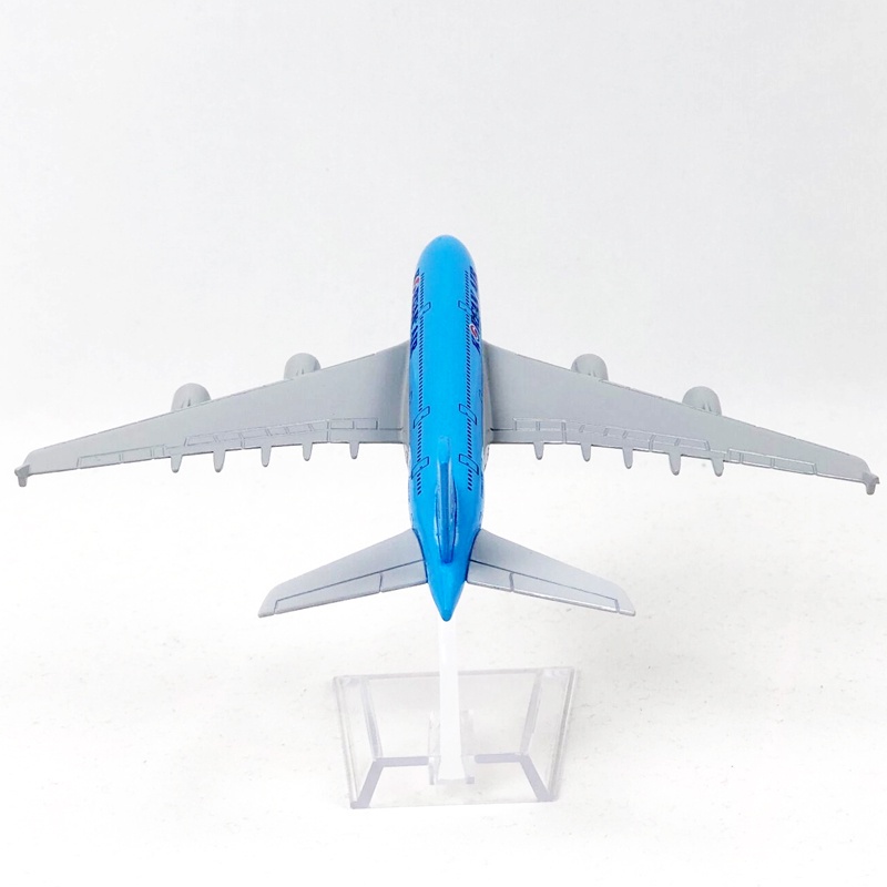 Miniatur Diecast Pesawat Airbus 380 A380 Korea Bahan Alloy Metal Ukuran 16cm Untuk Koleksi