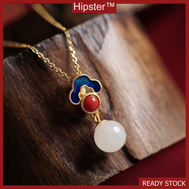 New Original 925 Silver Natural Hetian Jade Necklace