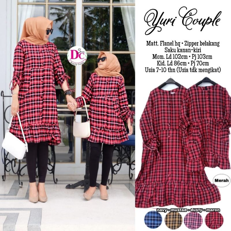 COUPLE TUNIK IBU ANAK//YURI COUPLE//MAT FLANEL